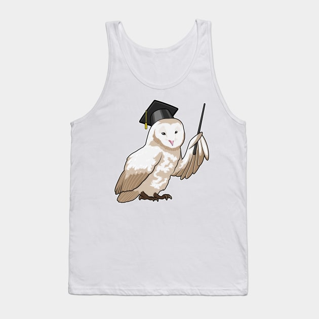 Owl as Teacher with Pointer Tank Top by Markus Schnabel